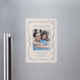 "Happy Day" - Save the Dates in Dusty Blue by Lucia Saisse - Magnet Front