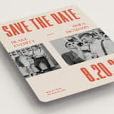 "Poster" - Save the Dates in Sunset by Rachel Cassel - Detail