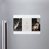 "Parker" - Save the Dates in Dove by Olivia Kanaley Inman - Magnet Front