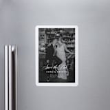 "the classic" - Save the Dates in Ivory by Benita Crandall - Magnet Front