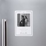 "Lines" - Save the Dates in Cobblestone by Emily Betts - Magnet Front