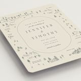 "Tahoe Lake" - Save the Dates in Cream by Sherley Ferreira - Detail