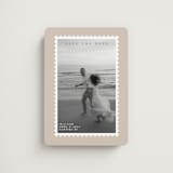 "Stamp" - Save the Dates in Taupe by Claire - Front
