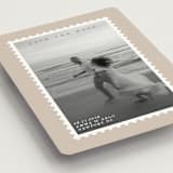 "Stamp" - Save the Dates in Taupe by Claire - Detail