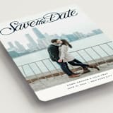 "Lettering Crossbar" - Save the Dates in Midnight by Jill Means - Detail