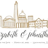 "Skyline - Washington DC" - Save the Dates in Gold Coast by Abby Munn - Detail