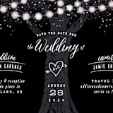 "Garden Lights" - Save the Dates in Midnight by Hooray Creative - Detail