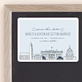 "Big City - Washington DC" - Save the Dates in Pale Blue by Hooray Creative - Front