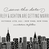 "Big City - New York City" - Save the Dates in Light Taupe by Hooray Creative - Detail