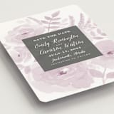 "Watercolor Floral" - Save the Dates in Lilac by Jill Means - Detail