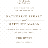 "A Glamorous Affair" - Save the Dates in Golden by Kristen Smith - Detail