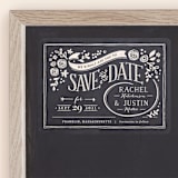 "Alabaster Florals" - Save the Dates in Slate by Jennifer Wick - Front