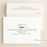 "Mountain View" - Save the Dates in Pine Green by Ariel Rutland - FREE Recipient Addressing