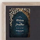 "Outside" - Save the Dates in Navy by Rebecca Bowen - Front