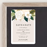 "Classic Floral" - Save the Dates in Cream by Alethea and Ruth - Front