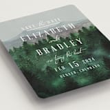 "Adventure Awaits" - Save the Dates in Smoke by Elly - Detail