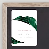 "Mod Palm" - Save the Dates in Pearl by Erin Hodges - Front
