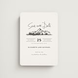 "Mountains" - Save the Dates in Ivory by Anastasia Makarova - Magnet Front