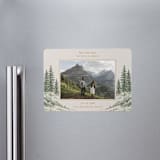 "Whispering Pines" - Save the Dates in Forest by Elly - Magnet Front