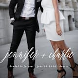 "Headed to Forever" - Save the Dates in Cloud by Susan Brown - Detail