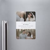 "Classic Trio" - Save the Dates in Icicle by Stacey Meacham - Magnet Front