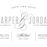 "Scripted Ampersand" - Save the Dates in Midnight by Roxy Cervantes - Detail