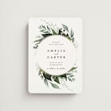 "Natures Greens" - Save the Dates in Ivory by Susan Moyal - Magnet Front