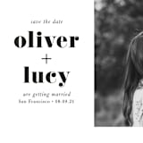 "Modern Simplicity" - Save the Dates in Monochrome by Hudson meet Rose - Detail