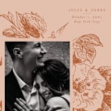 "Vintage Romance" - Save the Dates in Peach by Nazia Hyder - Detail