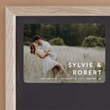 "Modern offset" - Save the Dates in Cream by Stacey Meacham - Front
