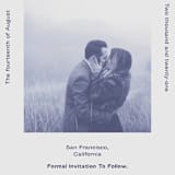 "Flyer" - Save the Dates in Navy by Jack Knoebber - Detail
