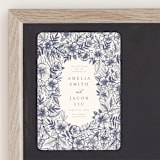 "Watercolor Floral Frame" - Save the Dates in Lavender by Katharine Watson - Front