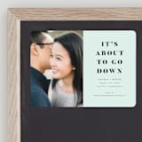 "About To Go Down" - Save the Dates in Mint by Stephanie Given - Front