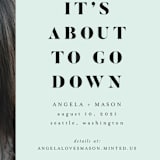 "About To Go Down" - Save the Dates in Mint by Stephanie Given - Detail