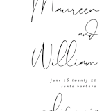 "A few words" - Save the Dates in Cotton by Susan Brown - Detail