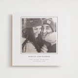 "Daisies" - Letterpress Save the Date Photo Mount Cards in Soft Black by Wildfield Paper Co - Front