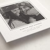 "Daisies" - Letterpress Save the Date Photo Mount Cards in Soft Black by Wildfield Paper Co - Premium Photo Paper Mounted on Card