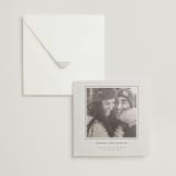 "Daisies" - Letterpress Save the Date Photo Mount Cards in Soft Black by Wildfield Paper Co - Card with Envelope