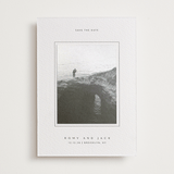 "Breathe love" - Letterpress Save the Date Photo Mount Cards in Soft Black by Yuliya Evseeva - Front