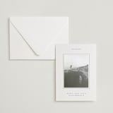 "Breathe love" - Letterpress Save the Date Photo Mount Cards in Soft Black by Yuliya Evseeva - Card with Envelope