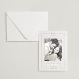 "Alcott" - Letterpress Save the Date Photo Mount Cards in Graphite by Meagan Christensen - Card with Envelope