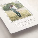 "Daisies" - Letterpress Save the Date Photo Mount Cards in Soft Black by Wildfield Paper Co - Premium Photo Paper Mounted on Card