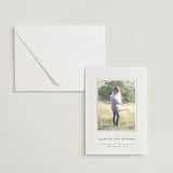 "Daisies" - Letterpress Save the Date Photo Mount Cards in Soft Black by Wildfield Paper Co - Card with Envelope