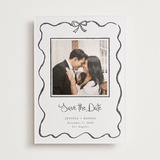 "quirky fun" - Letterpress Save the Date Photo Mount Cards in Ink by Cass Loh - Front