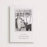 "Sophisticate" - Letterpress Save the Date Photo Mount Cards in Soft Black by Ani Somi - Front