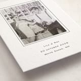 "Sophisticate" - Letterpress Save the Date Photo Mount Cards in Soft Black by Ani Somi - Premium Photo Paper Mounted on Card