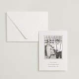 "Sophisticate" - Letterpress Save the Date Photo Mount Cards in Soft Black by Ani Somi - Card with Envelope