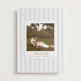 "Calia " - Letterpress Save the Date Photo Mount Cards in Avocado by Ani Somi - Front
