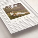 "Calia " - Letterpress Save the Date Photo Mount Cards in Avocado by Ani Somi - Premium Photo Paper Mounted on Card