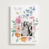 "Floral Pop" - Save the Date Photo Mount Cards in Vibrance Press by Itsy Belle Studio - Front
